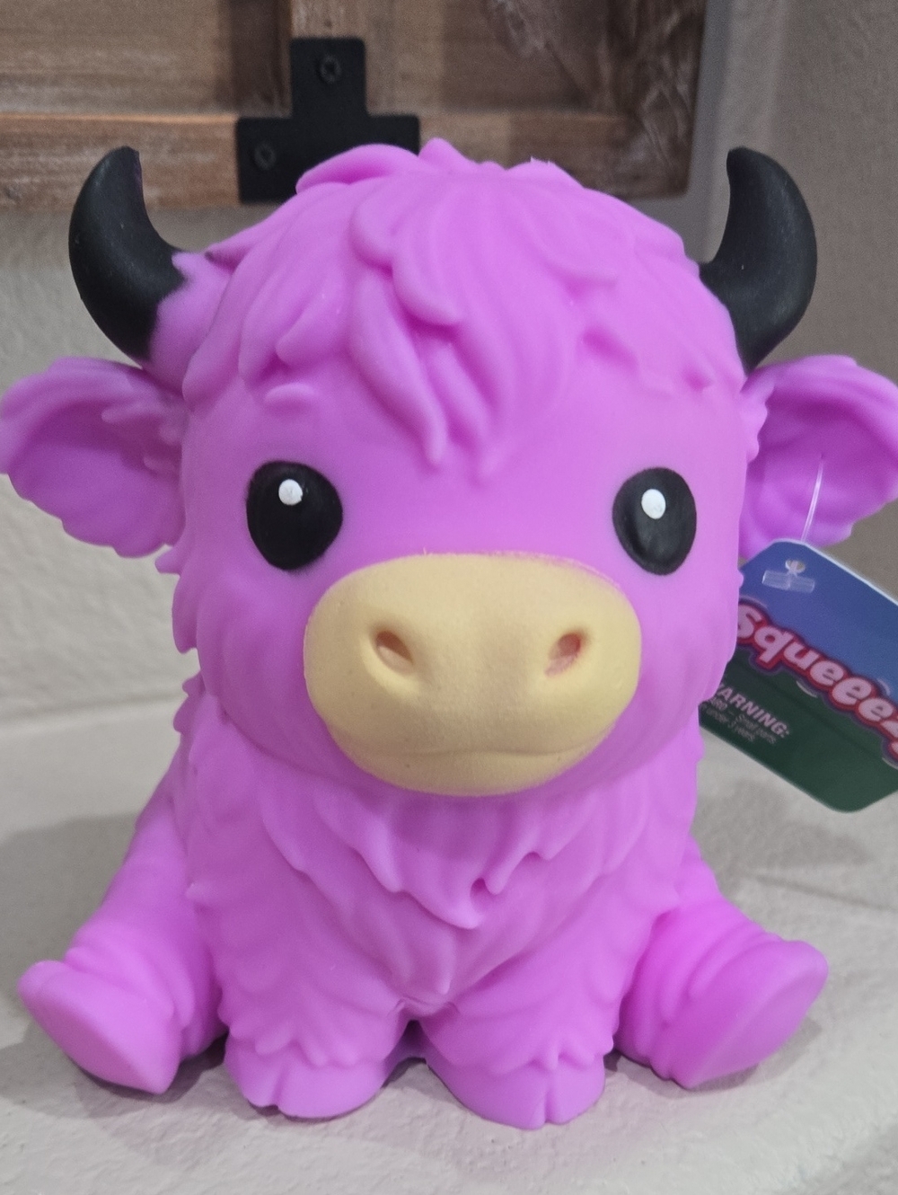 New Purple Squeezy Cow Toy - Soft Squeeze Kids Toy